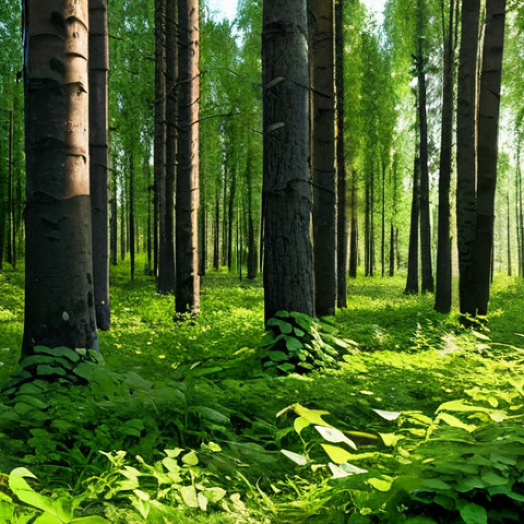 Forest and Climate Regulation**

A lush green forest in the Russian countryside, sunlight filtering through the leaves, showcasing the role of trees in cleaning the air. Include a diverse range of trees and healthy undergrowth. Focus on the forest's role in carbon sequestration and oxygen production. Safe for work, appropriate content, fully clothed, professional, modest, perfect anatomy (for any visible wildlife), natural proportions, well-formed leaves, proper number of branches.

**