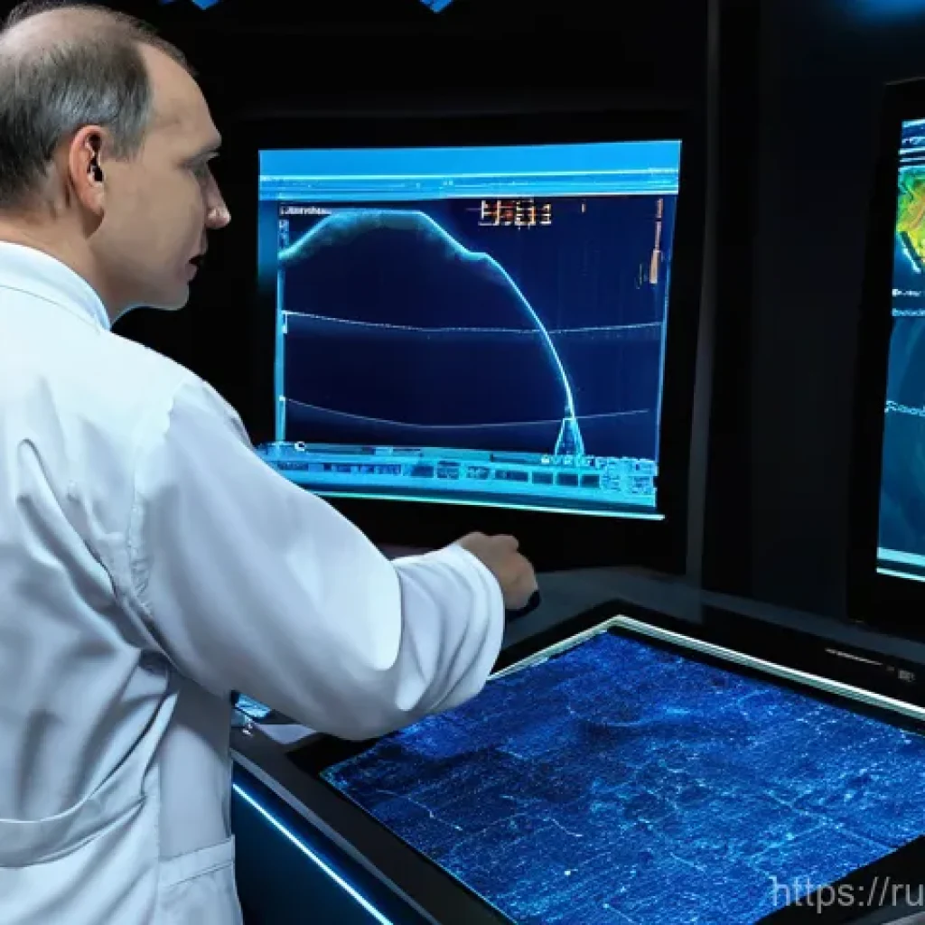 지구과학과 지진파 분석 - **Prompt:** A highly advanced, futuristic command center. In the foreground, a large holographic dis...