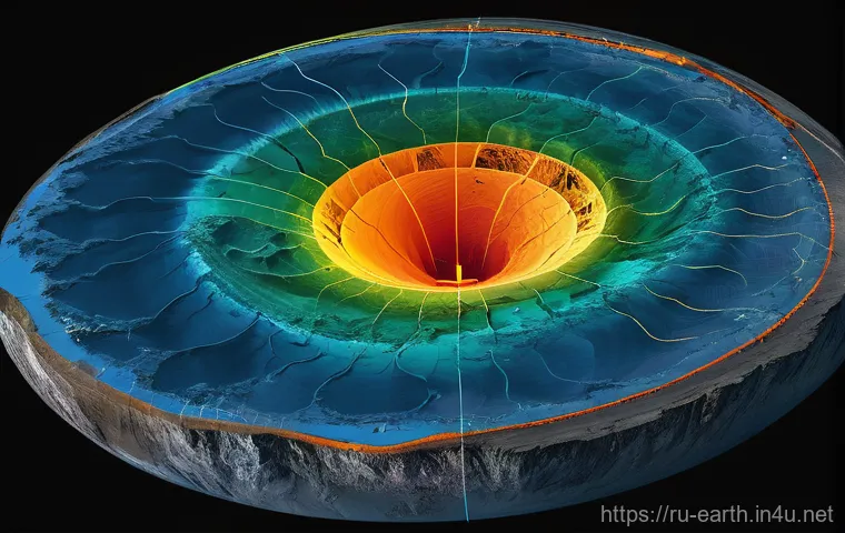 지구과학과 지진파 분석 - **Prompt:** A highly advanced, futuristic command center. In the foreground, a large holographic dis...