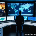 지구과학과 학습 자료 개발 - **A modern Earth science control center.**
    *   **Description:** A brightly lit, futuristic contr...