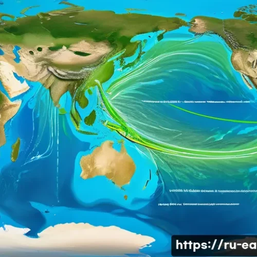 Home 24 지구과학과 해양 순환 - A detailed, realistic illustration of the Gulf Stream current flowing through the Atlantic Ocean, sh...