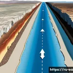 Home 18 지구과학과 판 구조론 - A detailed cross-sectional illustration of Earth's lithospheric plates showing both continental and ...