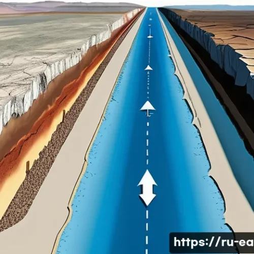 Home 13 지구과학과 판 구조론 - A detailed cross-sectional illustration of Earth's lithospheric plates showing both continental and ...